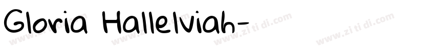 Gloria Hallelviah字体转换